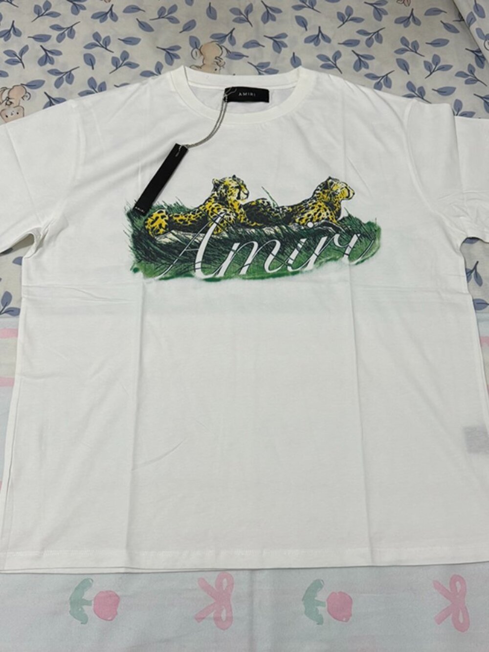 Amiri Cheetah Logo Tee In White